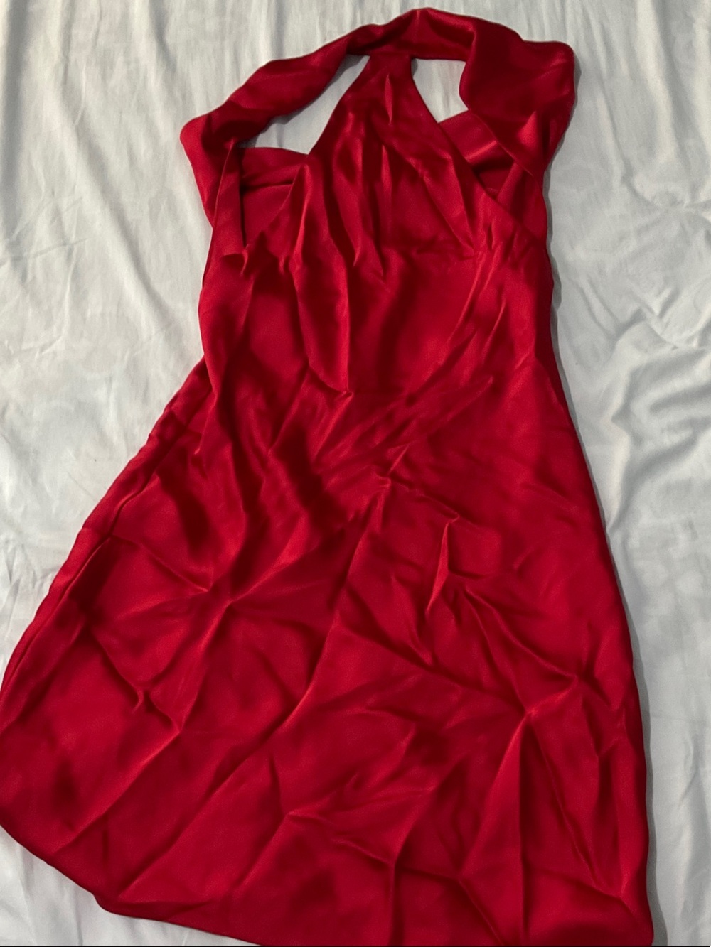 Norma Kamali Red Halter Mini Dress - Picture 2 of 3